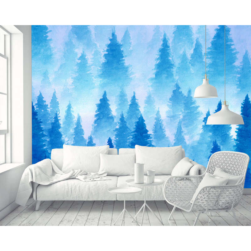 Murale forêt de brume Ellison, L 3,92 po x l 75 po
