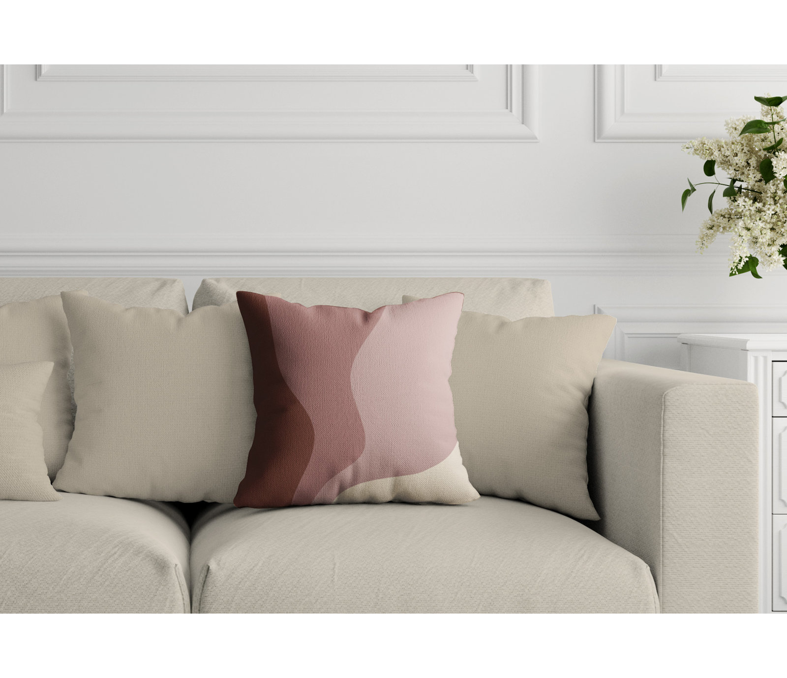 Bunko Ombre Indoor/Outdoor Throw Pillow, 15" x 15", Terracotta, Square