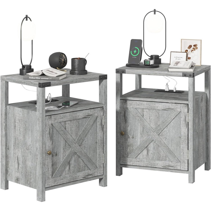 Burack Top End Table, Grayish White