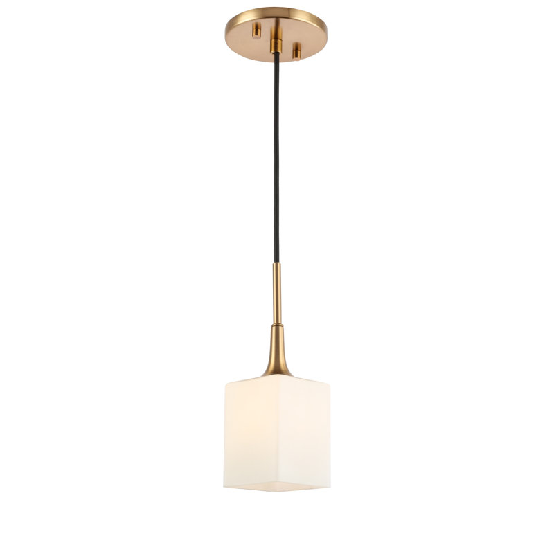 Shults 1 - Light Single Pendant, Brass, Halogen
