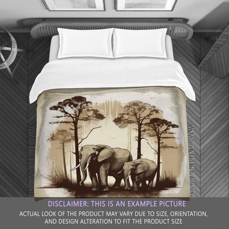 Literie forêt éléphant, Édredon très grand