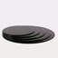 Plateau de table rond en verre trempé 38,6 po, verre noir, rebord biseauté épais de 1/2 po (seulement le plateau)