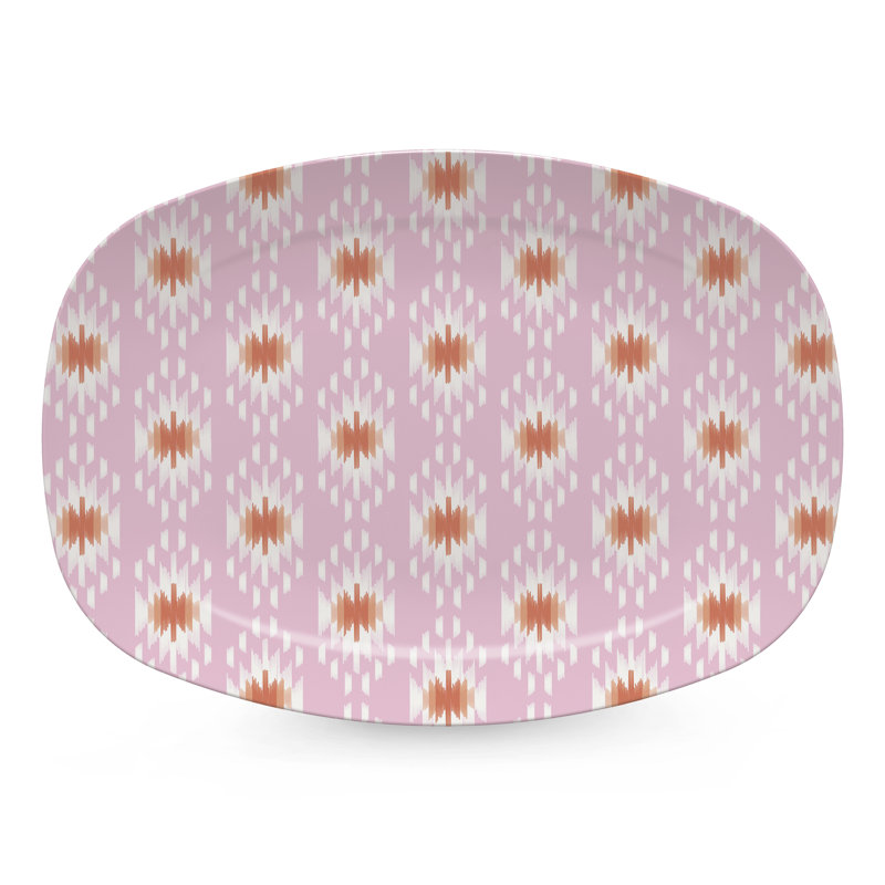 Pink and Orange Ikat Platter