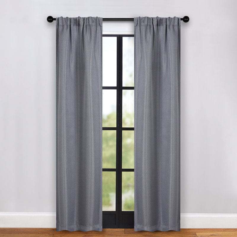 Polyester Thermal Insulated Room Darkening Curtain Panels, Mulberry, 26" W x 84" L