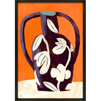 Black Vase White Flowers Print by Marco Marella For Studio M