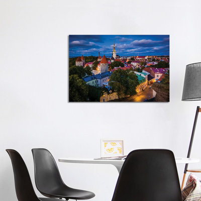 Old Town At Night by Jon Bilous - Gallery-Wrapped Canvas Giclée on Canvas