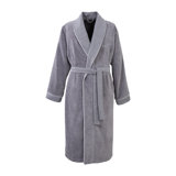 Lord 100% Cotton Velour Male Mid-Calf Bathrobe with Pockets