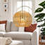 25cm H Bamboo Pendant Shade in Brown
