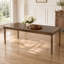 Table de salle à manger rustique en bois - Modèle rectangulaire avec pieds tournés et sculptés pour la cuisine et la salle à manger