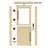 Qucik Assemble Jamb, Not Prehung, Unfinished Dutch Door, 1 Lite Half Clear Glass Split Single Door Slab With Latch and hardware kit-109024326