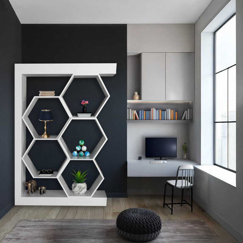 Honeycomb Geometric Bookcase