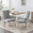 Velvet Upholstered Dining Chair with Wood Legs Nailhead Trim-244932255-244932253