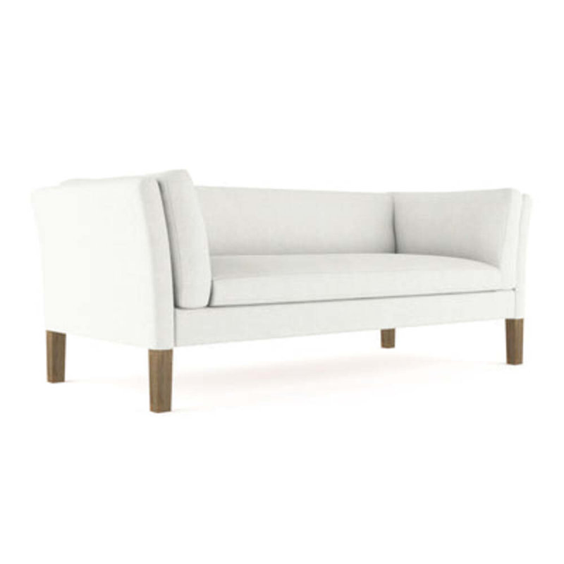 Charlton Flared Shelter-Arm Sofa, 31" H x 72" W x 33" D, Weathered, Box Weave Linen Oyster