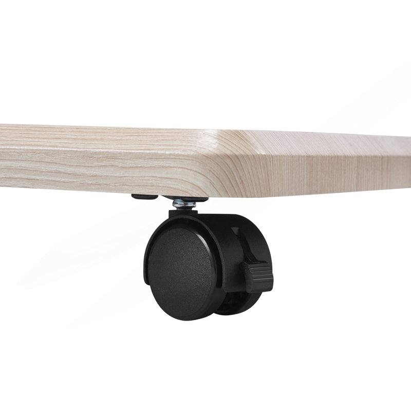 Meuble télé à roulettes, chariot de télé mobile pour écrans de 32 à 70 pouces, rotation de 25 ° de gauche à droite et support de télé à hauteur réglable avec plateau
