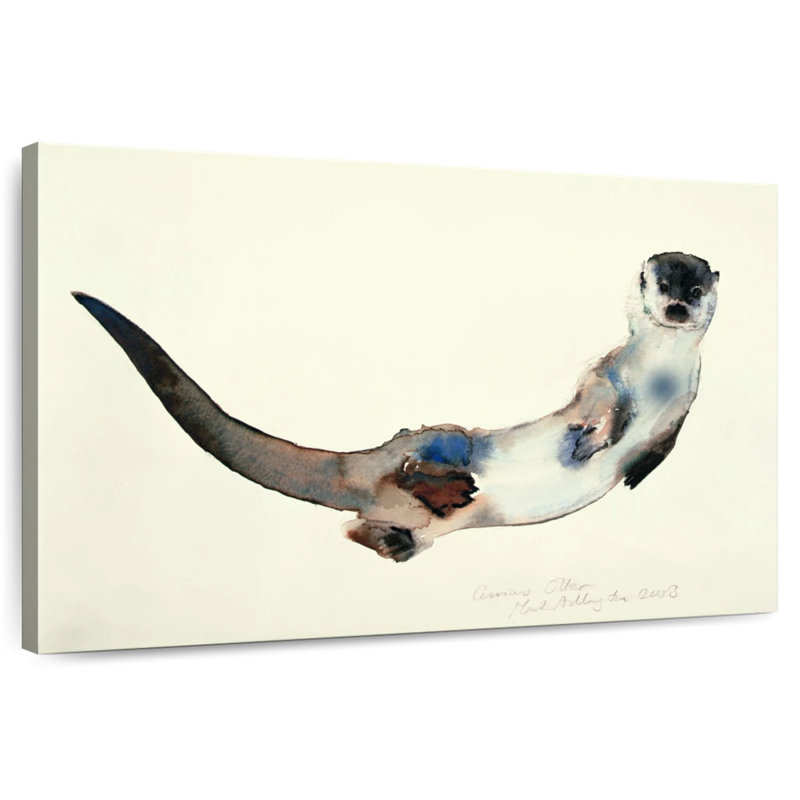Curieuse loutre, H 26 po x l 39 po