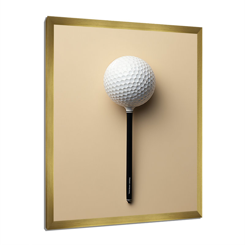 «Laniyah Minimalisme Golf Tees VI», reproduction sur toile, H 44 po x l 34 po x P 1,5 po, Encadrement doré
