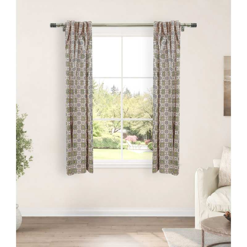 Rideau décoratif Boho, L 100 po x L 54 po