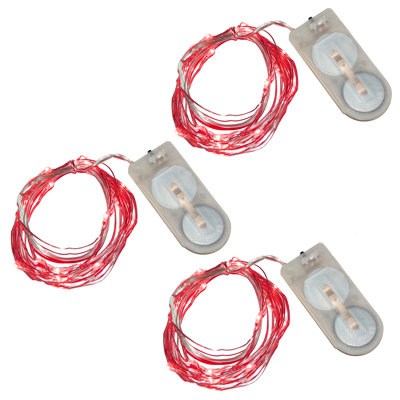 Lapidus Battery Operated LED Fairy String Lights - 3 Count