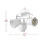 Plafonnier encastré 3 lumières en métal blanc, base E26, à intensité variable, certifié ETL