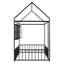 Structure de lit en métal avec clôture et tablettes-447045044-447045045