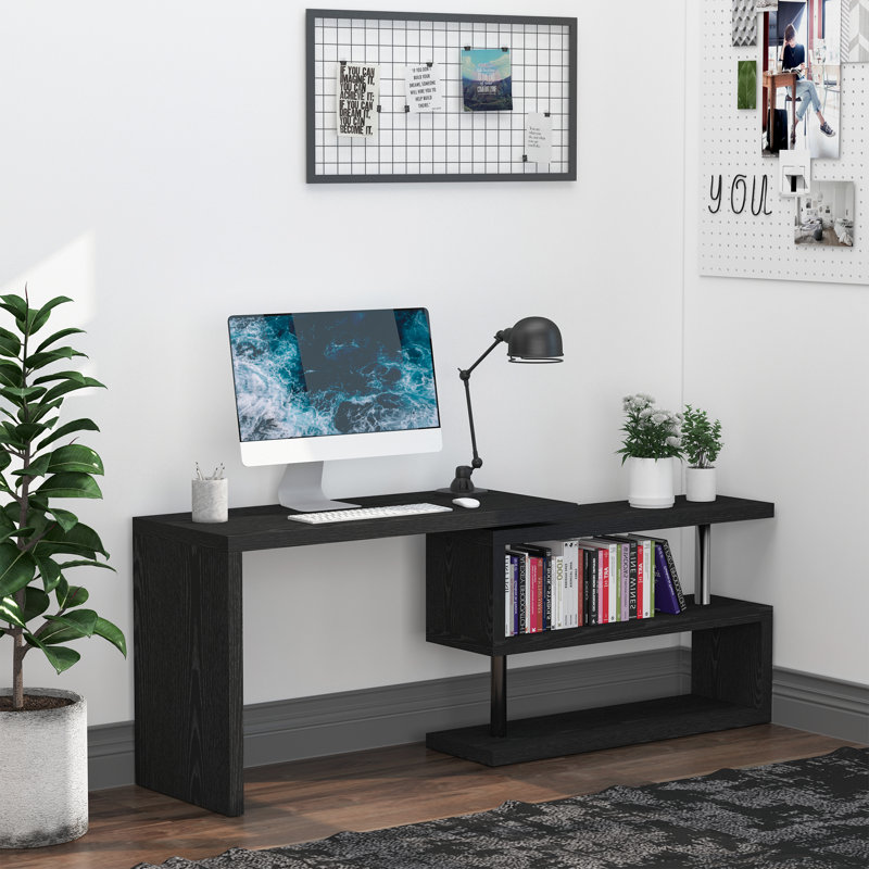 Conestoga L-Shaped Computer Desk, Black