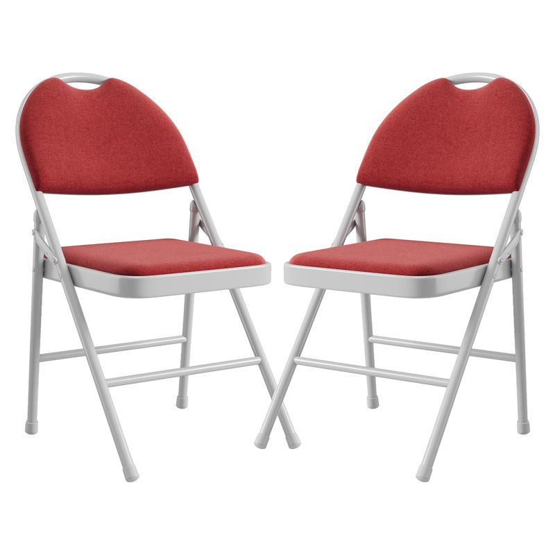 Ensemble de 2 chaises pliantes, Rouge