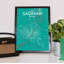 Saginaw City Map - No Frame Print-1644252430