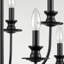Lustre noir moderne en métal style bougie 32 po