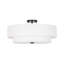 Plafonnier semi-encastré cylindrique en tissu 4 lumières-549500520