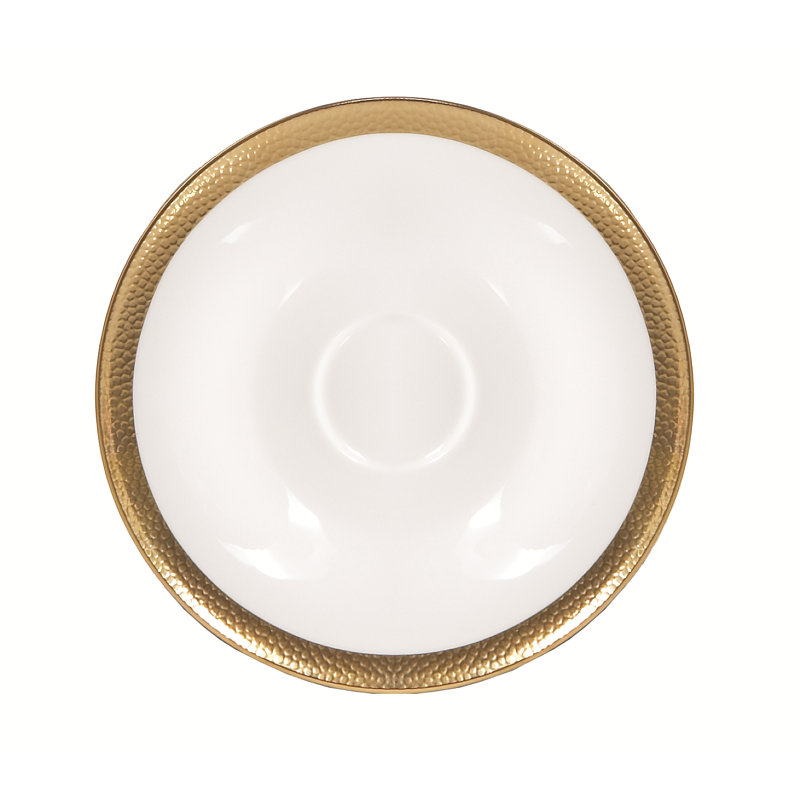 Smith Porcelain Saucer, Gold