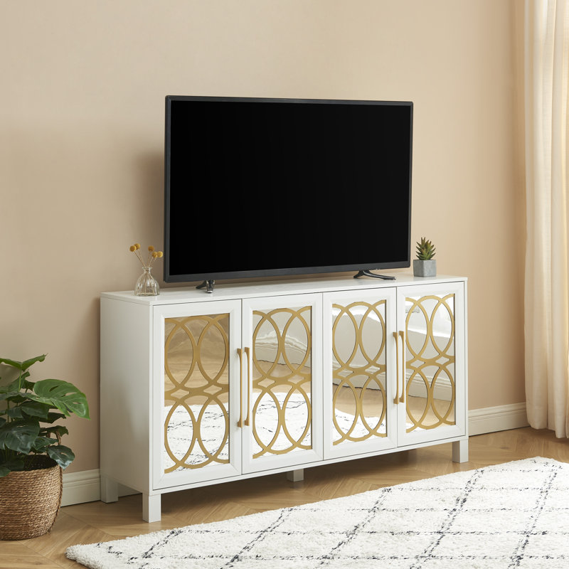 Meuble télé l 63 po Volney, Blanc