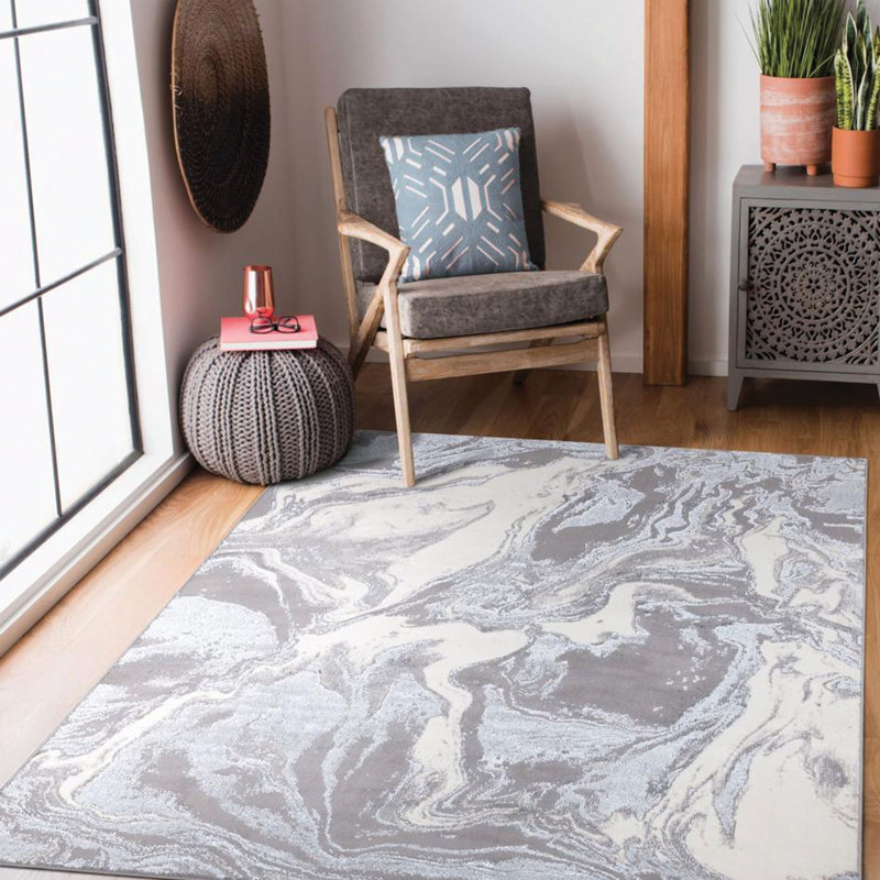 Tsang Abstract Area Rug, Rectangle 60 x 110cm