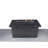 42" W Outdoor Fire Pit Table Made From Concrete - 25" H, Modern Style, With Adjustable Flame And Lava Rock Insert Rust , Push-button Operated Rocks