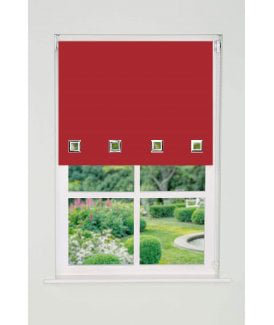 Semi Sheer Roller Shade, Red, 80cm W x 165cm L