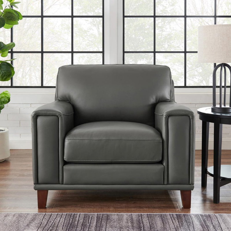 Fauteuil en cuir Hayward