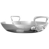 Mauviel M'ELITE Hammered 5-Ply Paella Pan With Cast Stainless Steel Handles