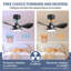 24" Small  Ceiling Fan With Light Remote Control ,Modern Low Profile Ceiling Fan, 6-Speeds Quiet Reversible DC Motor For Bedroom,Kitchen-1099037603