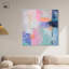 «Pastel Retro Canvas Modern Color Abstract» par Art Remedy-107781933-107781913