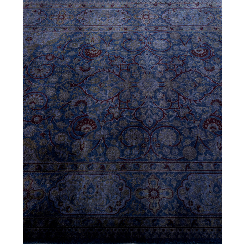Overdyed Hand-Knotted Wool Modern-Contemporary Gray Area Rug 3' 3" x 5' 3"