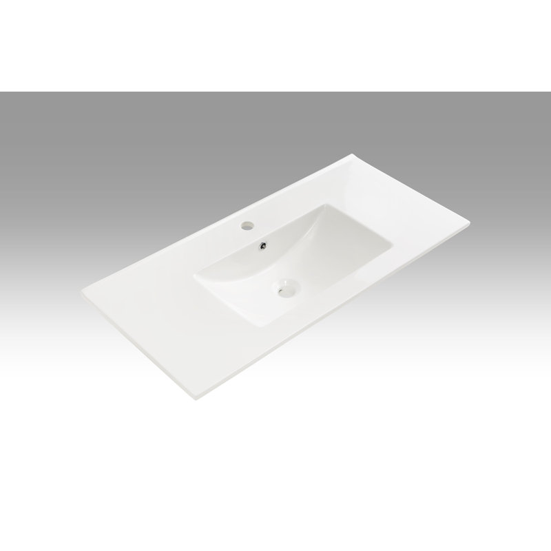 Sally 1000mm Single Bathroom Vanity with Integrated Ceramic Basin, Black