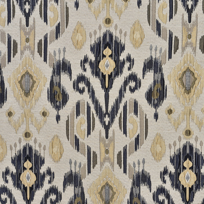 Euh Room Darkening Curtain Single Panel, Navy/Taupe