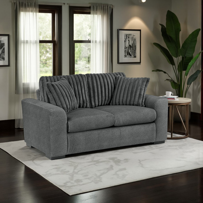 Causeuse Rufus, Gris foncé