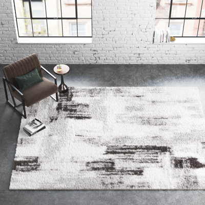 Keanu Abstract Gray/Dark Gray Area Rug