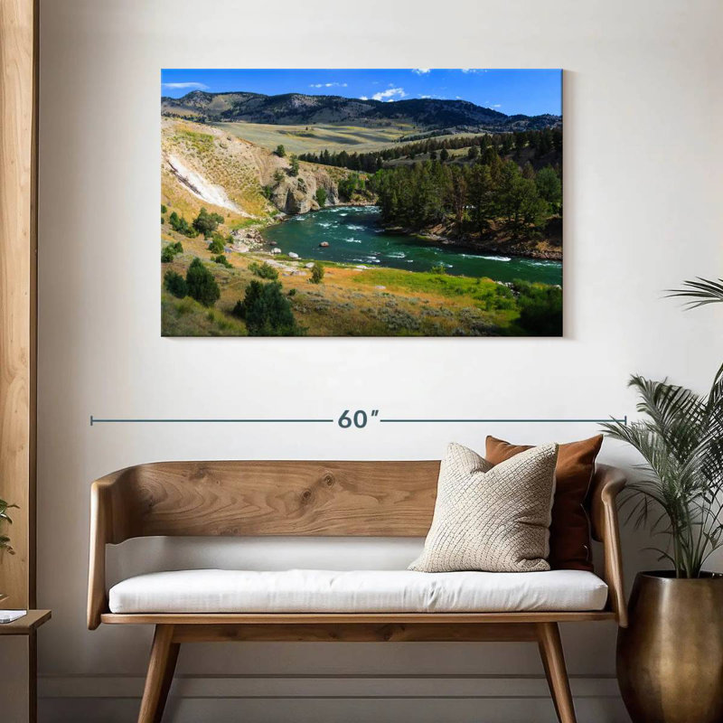 Paysage de la rivière Alvord Yellowstone, H 30 po x l 45 po