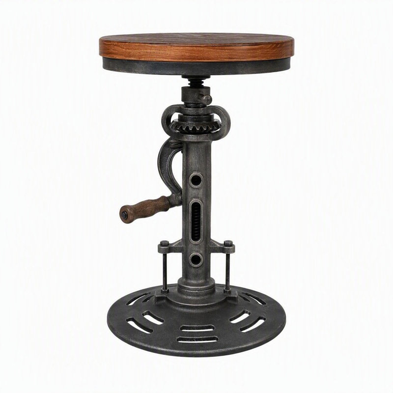Jedrick Swivel Adjustable Height Counter Stool with Metal Frame
