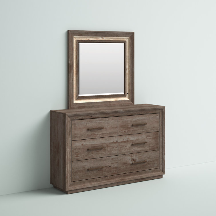 Hayle 60'' W 6 - Drawer Dresser with Mirror