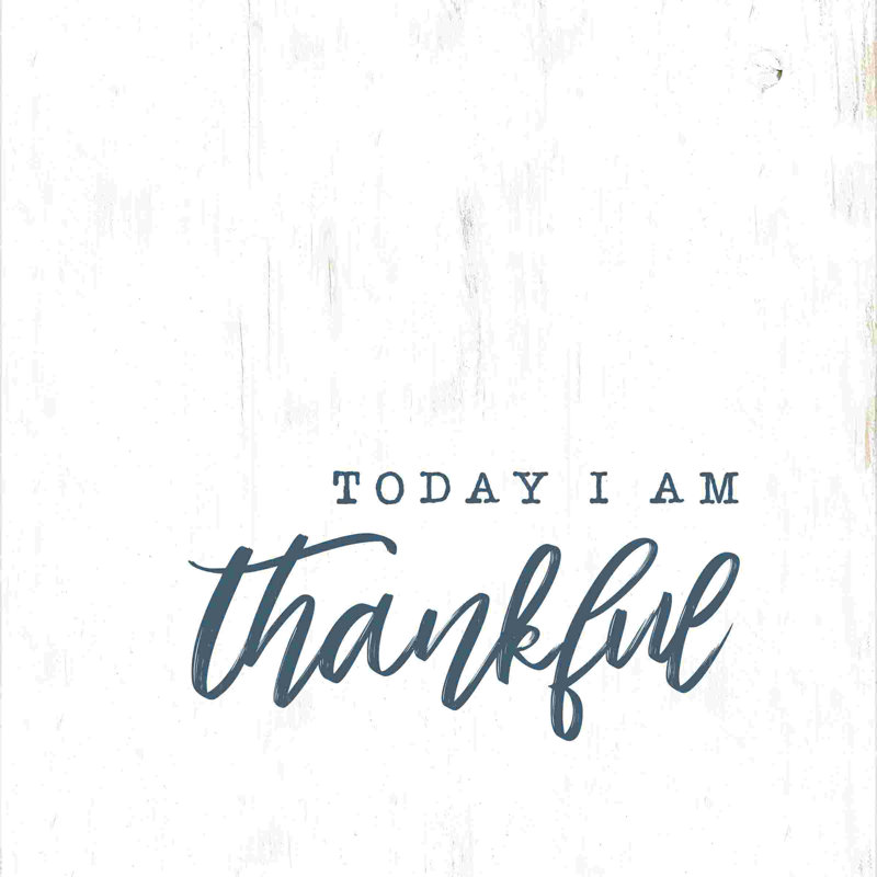 Today I Am Thankful - Wrapped Canvas Print, 30" H x 30" W  