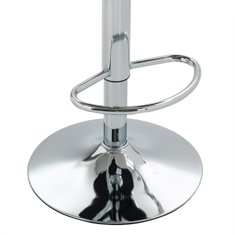 Christal Height Adjustable Swivel Bar Stool, Dark Green, Silver