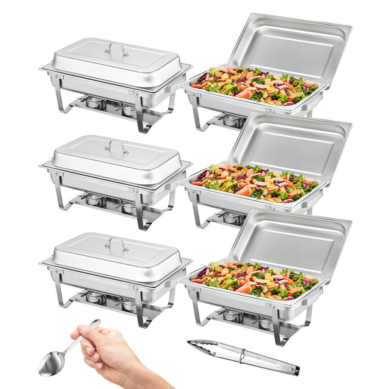 8 Qt. Stainless Steel Rectangle Chafing Dishes