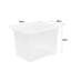 Wham Crystal 80L Plastic Storage Box & Lid Clear-20134979